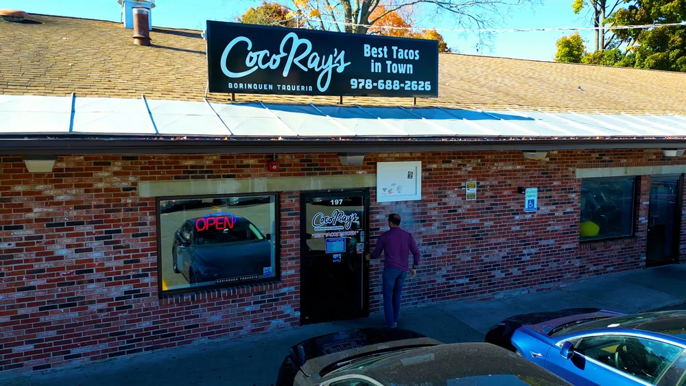 The CocoRay's storefront at 197 Parker Street in Lawrence